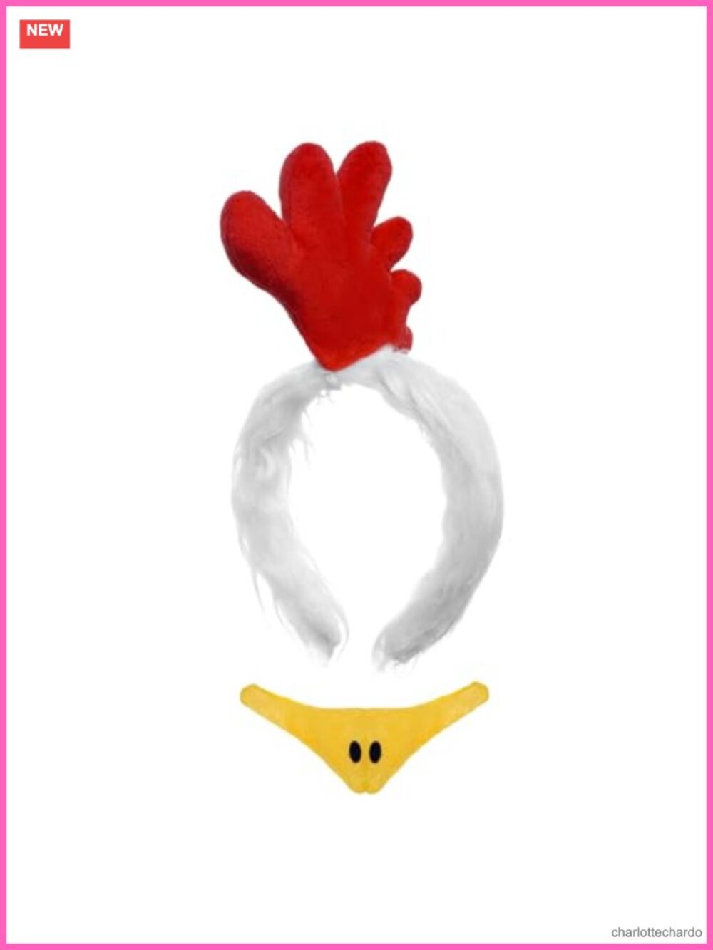 Rooster Chicken Costume Headband & Beak Set Adult Cosplay Party